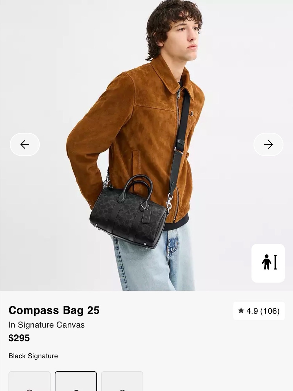 NWT - COACH - Compass 25 - Black Signature - Picture 11 of 13